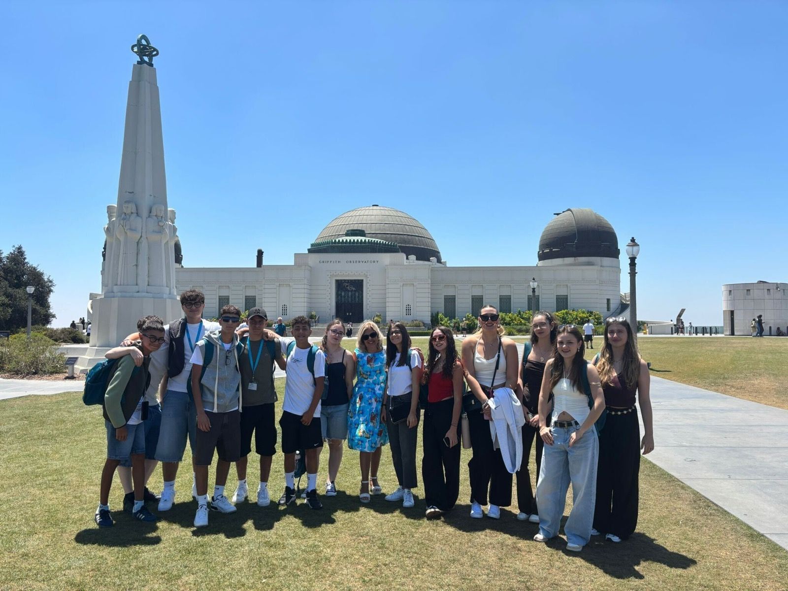 YES USA group outside Griffith Observatory