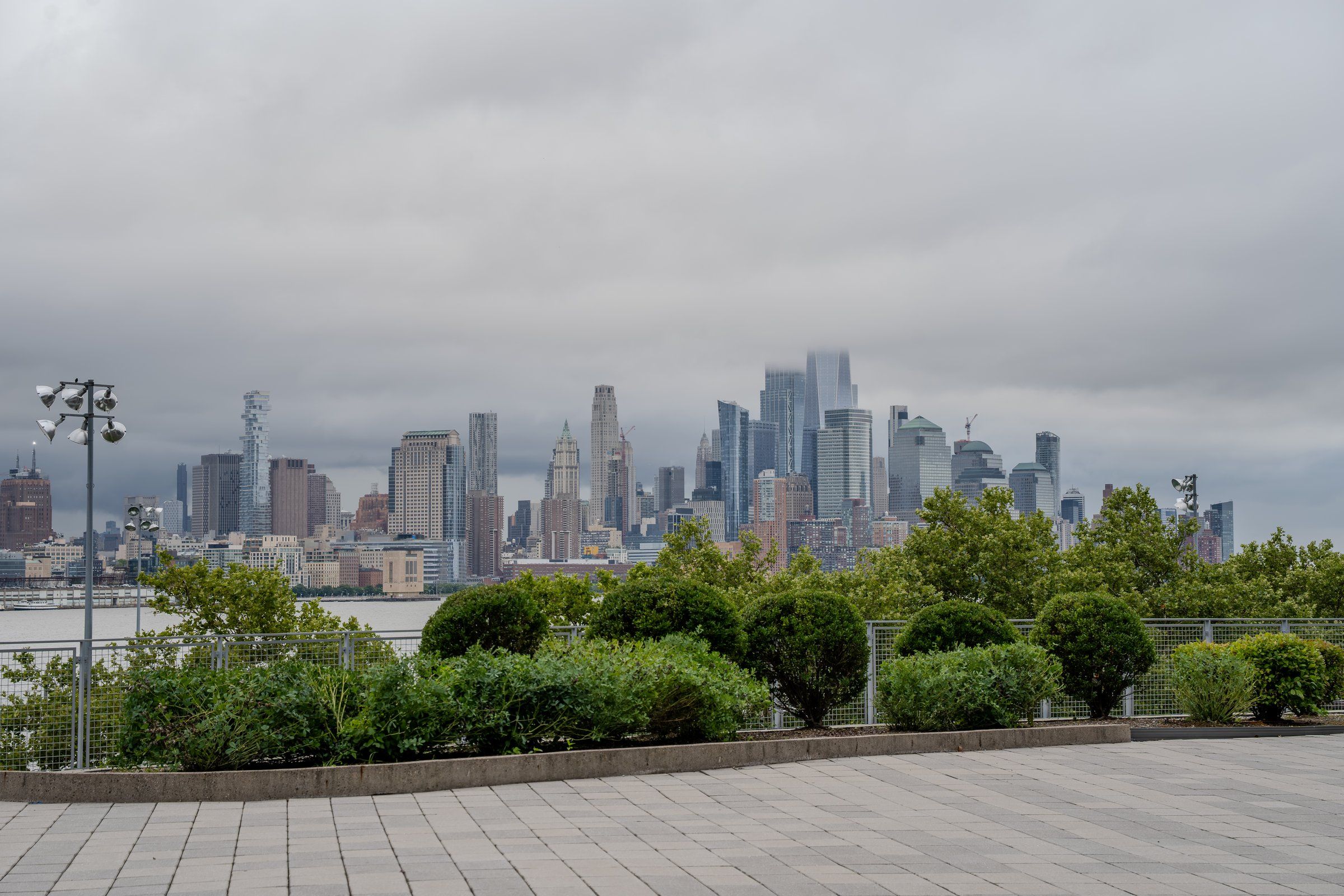 The Manhattan skyline across the Hudson River from the Stevens campus