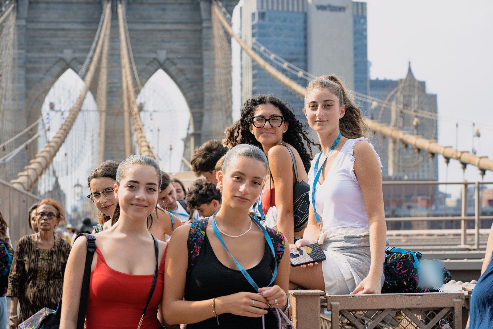 YES USA students on the Brooklyn Bridge, New York