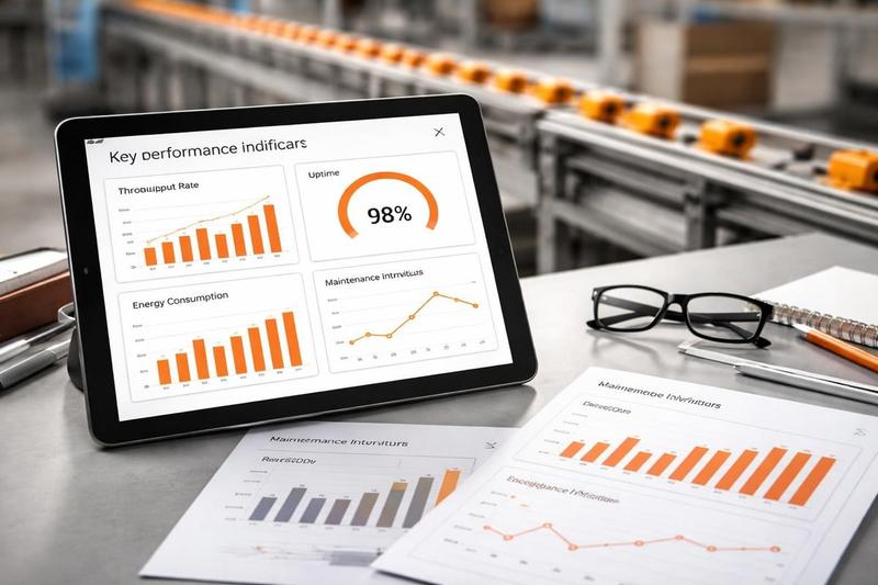 Conveyor system performance measurement dashboard