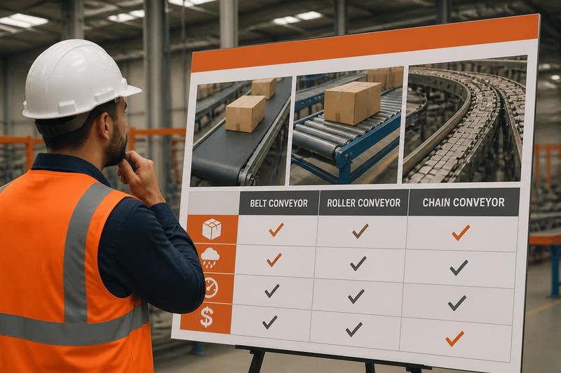 Conveyor system selection matrix