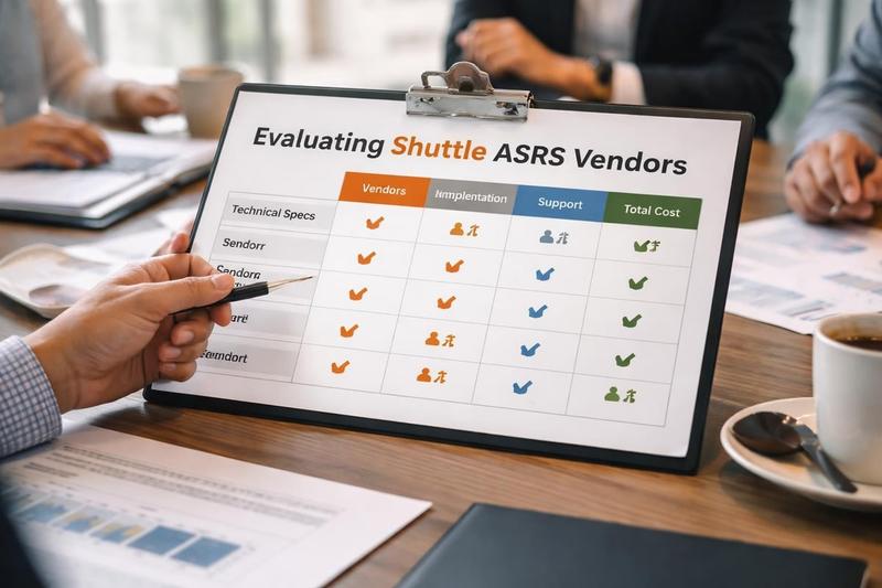 Vendor evaluation matrix for shuttle ASRS