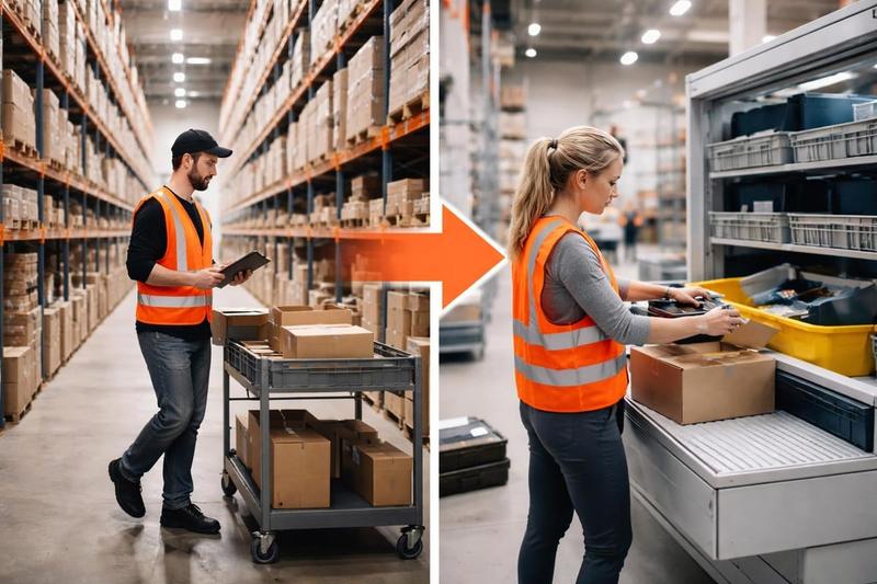 Warehouse operational efficiency comparison
