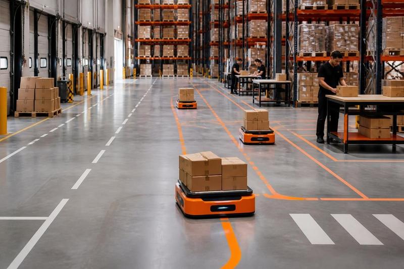 AGV warehouse workflows