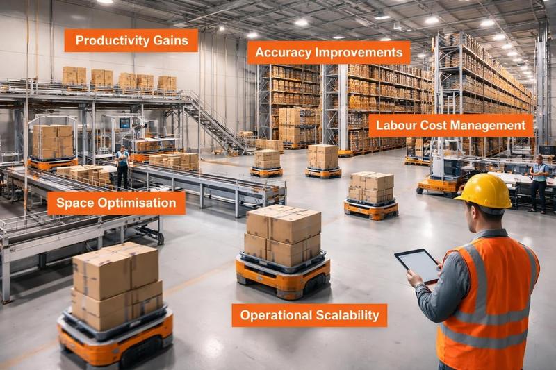 Warehouse automation ROI factors