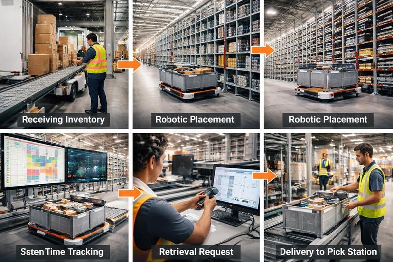 Automated storage and retrieval workflow