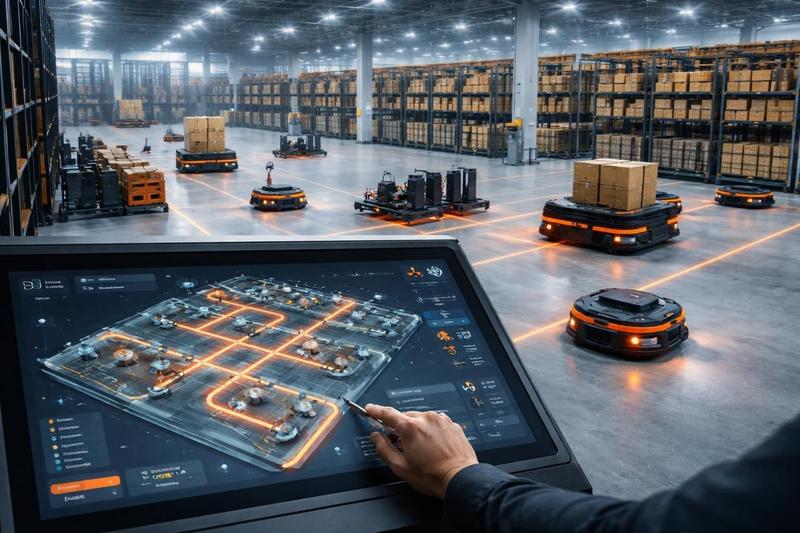 Warehouse robotics coordination