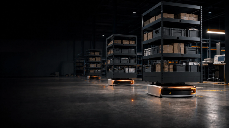 Geek+ P-Series shelf-to-person robots for warehouse automation
