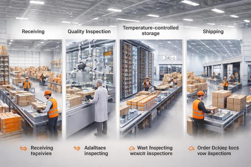 Pharmaceutical warehouse automation workflow