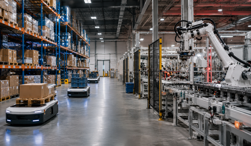 Automated warehouse and robotic factory
