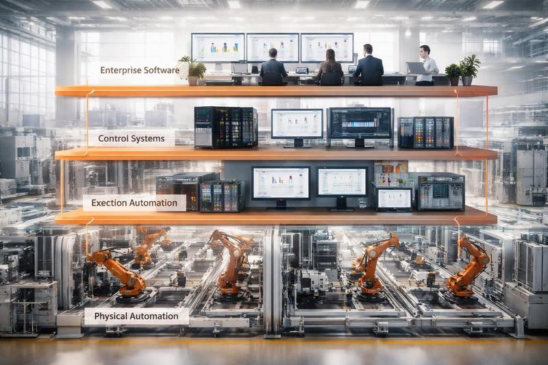 Manufacturing automation system layers