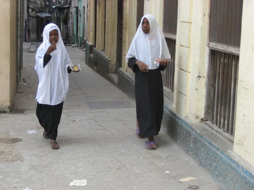 Two young girls enjoying the day