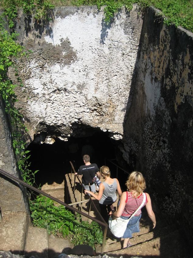 Slave caves.