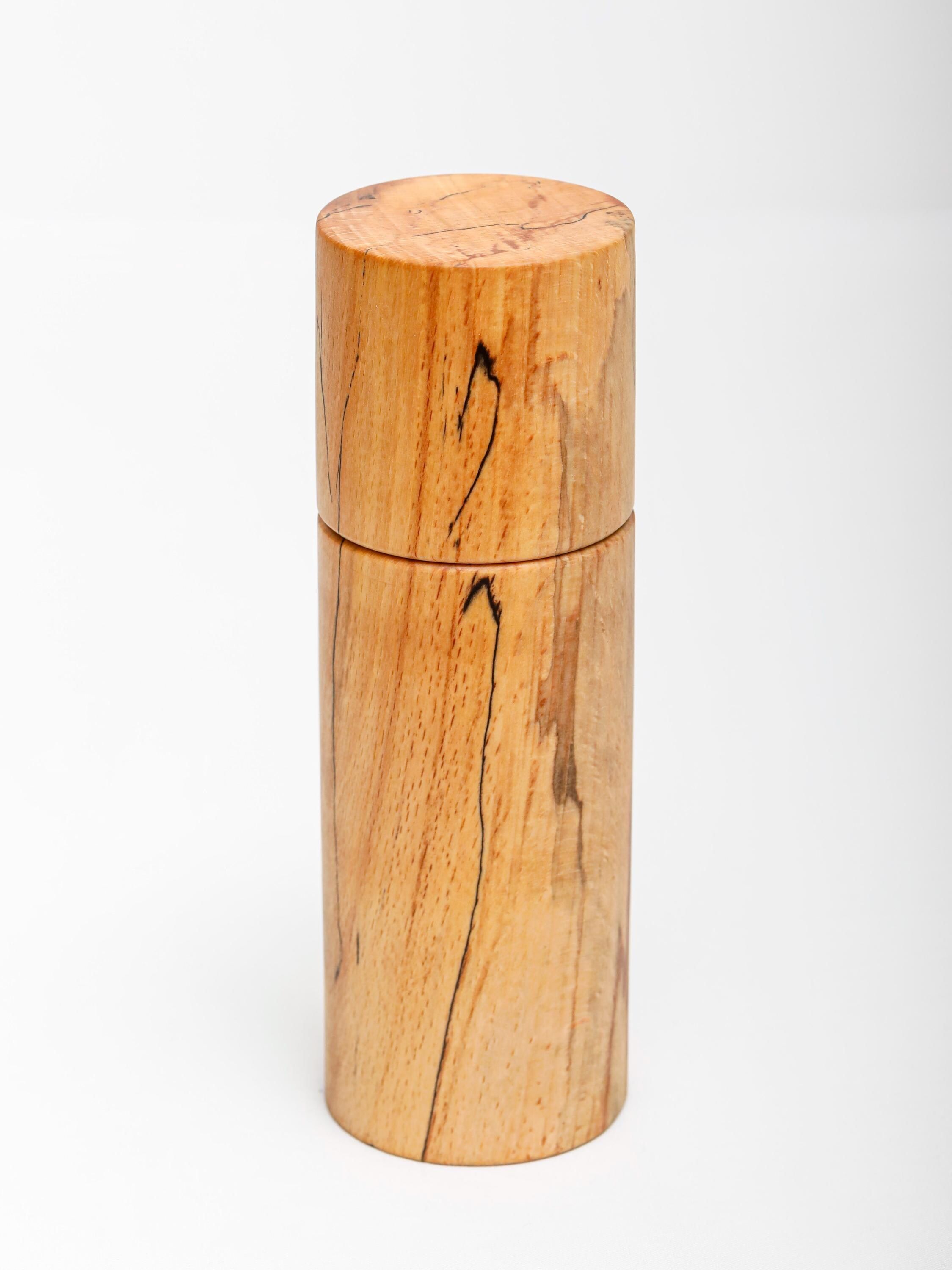 Gedrechselte Holzdose aus gestockter Buche