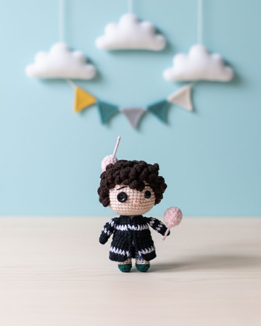 Wybie Lovat Crochet Pattern – Amigurumi Coraline-Inspired Doll PDF Tutorial – 13cm Doll – Instant Download