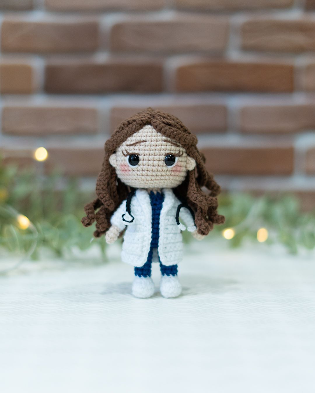 Cute Doctor Girl Crochet Pattern PDF – Nurse Amigurumi Keychain - Instant Download