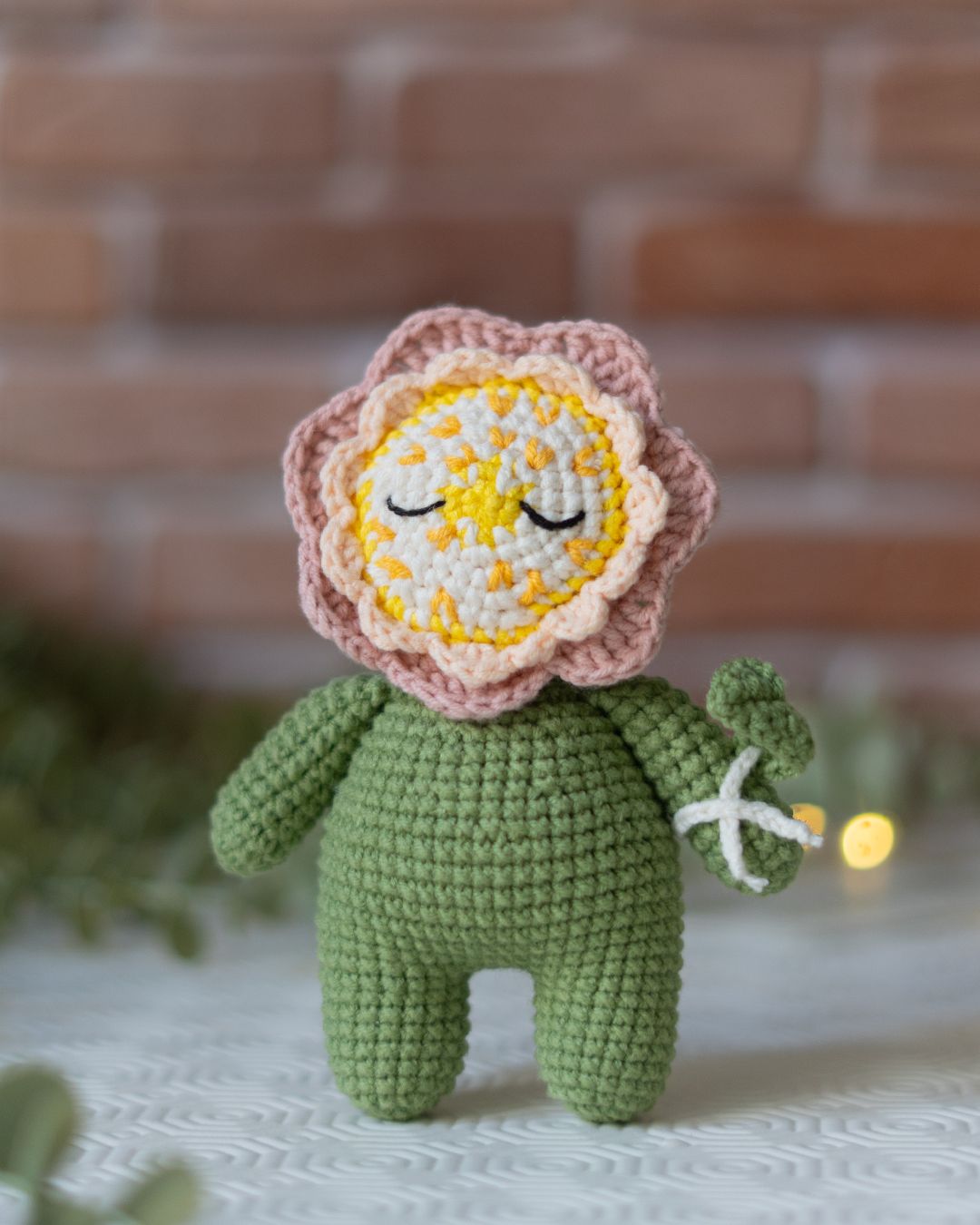 Flower Doll - Sleeping Flower crochet pattern - Amigrumi Doll PDF