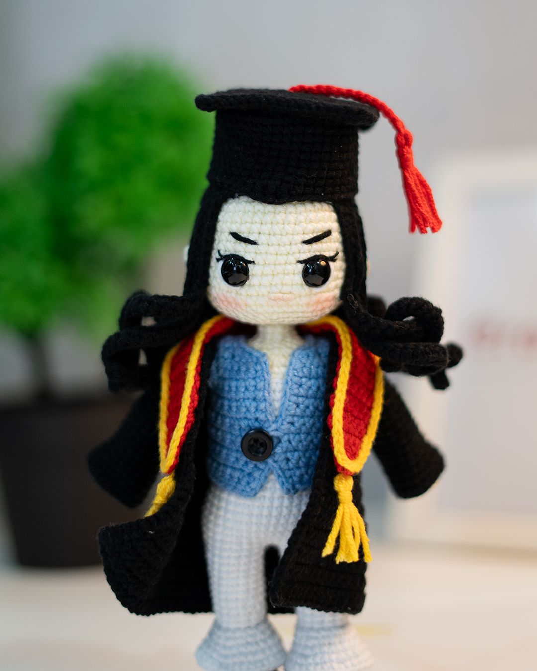 Crochet Graduation Doll Pattern: Amigurumi Graduate Plushie (Digital Download