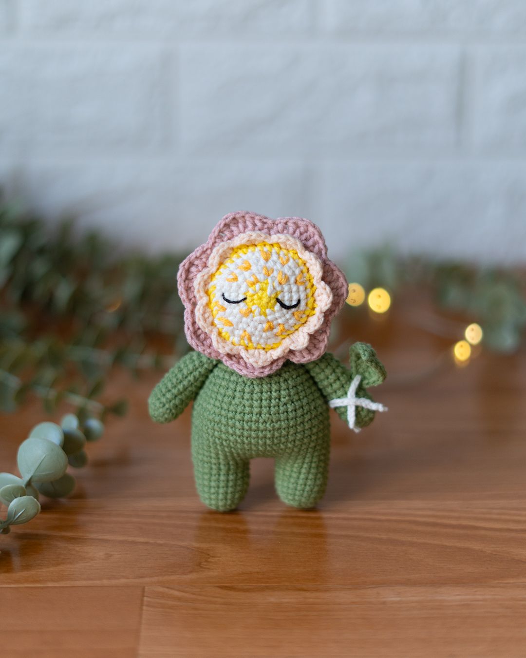 Flower Doll - Sleeping Flower crochet pattern - Amigrumi Doll PDF