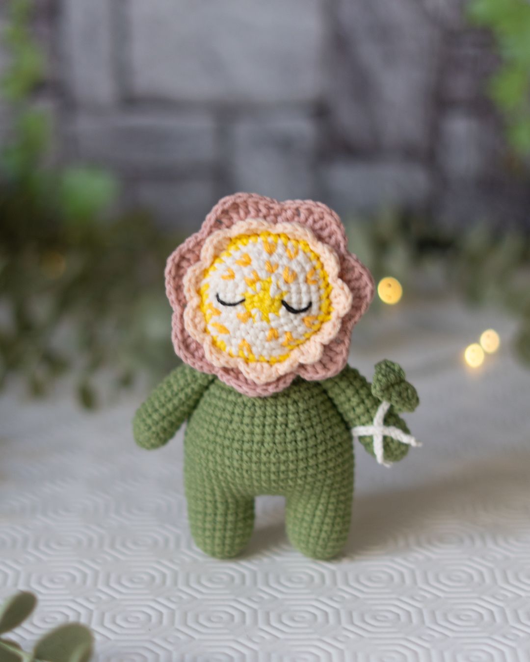 Flower Doll - Sleeping Flower crochet pattern - Amigrumi Doll PDF