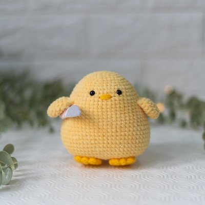 Chick with Knife - Funny Chicken crochet pattern - Amigrumi Doll PDF