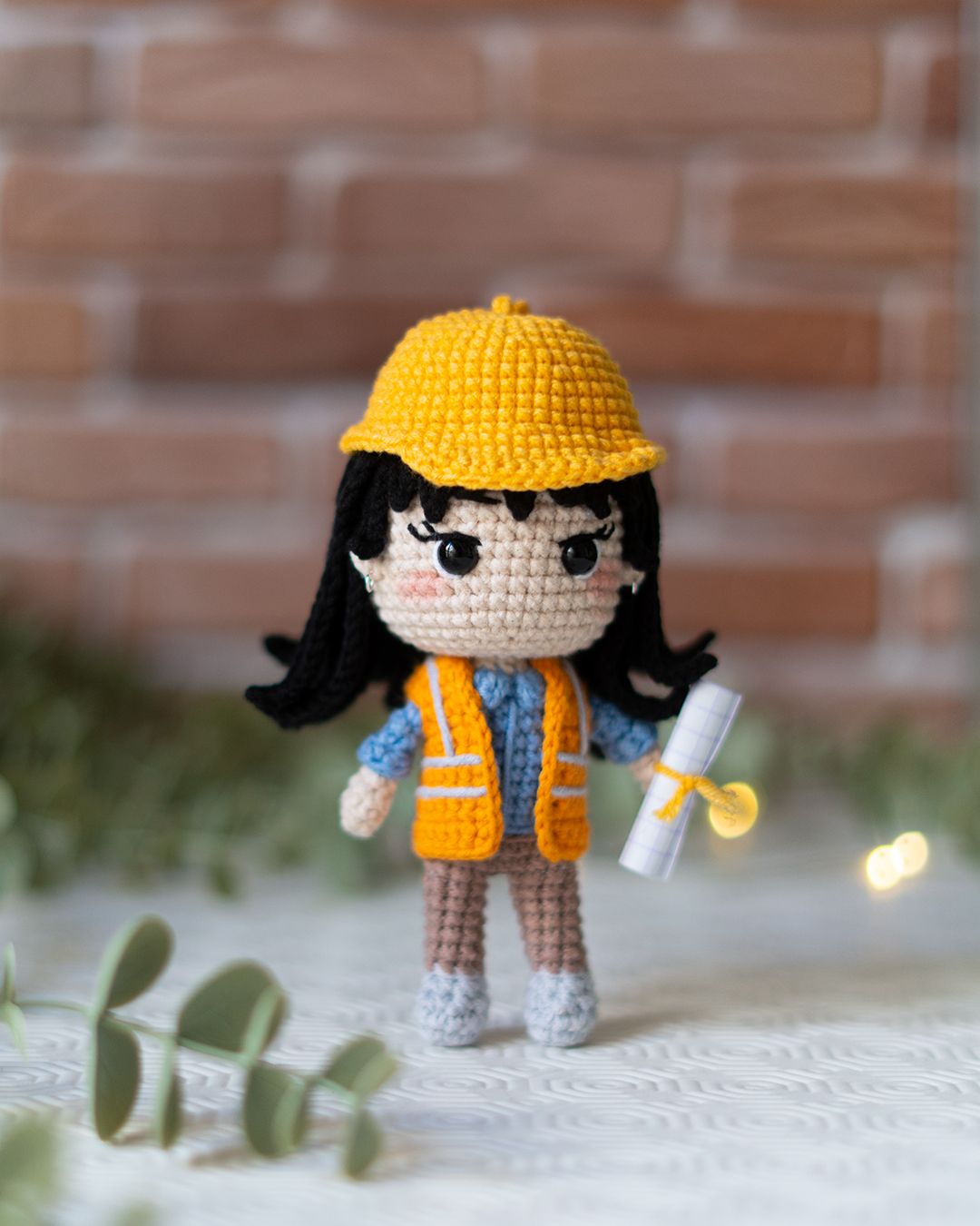 Engineer - Female Engineer  crochet pattern - Amigrumi Doll PDF