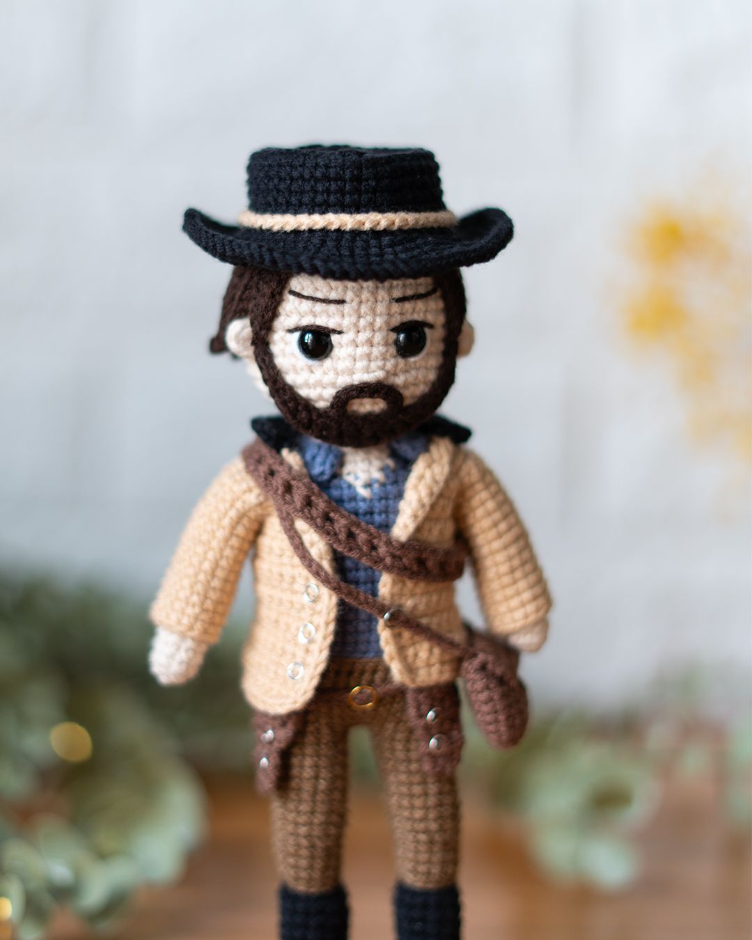 Arthur the Cowboy Crochet Pattern – Amigurumi Outlaw Doll PDF Tutorial – 22cm Doll – Instant Download