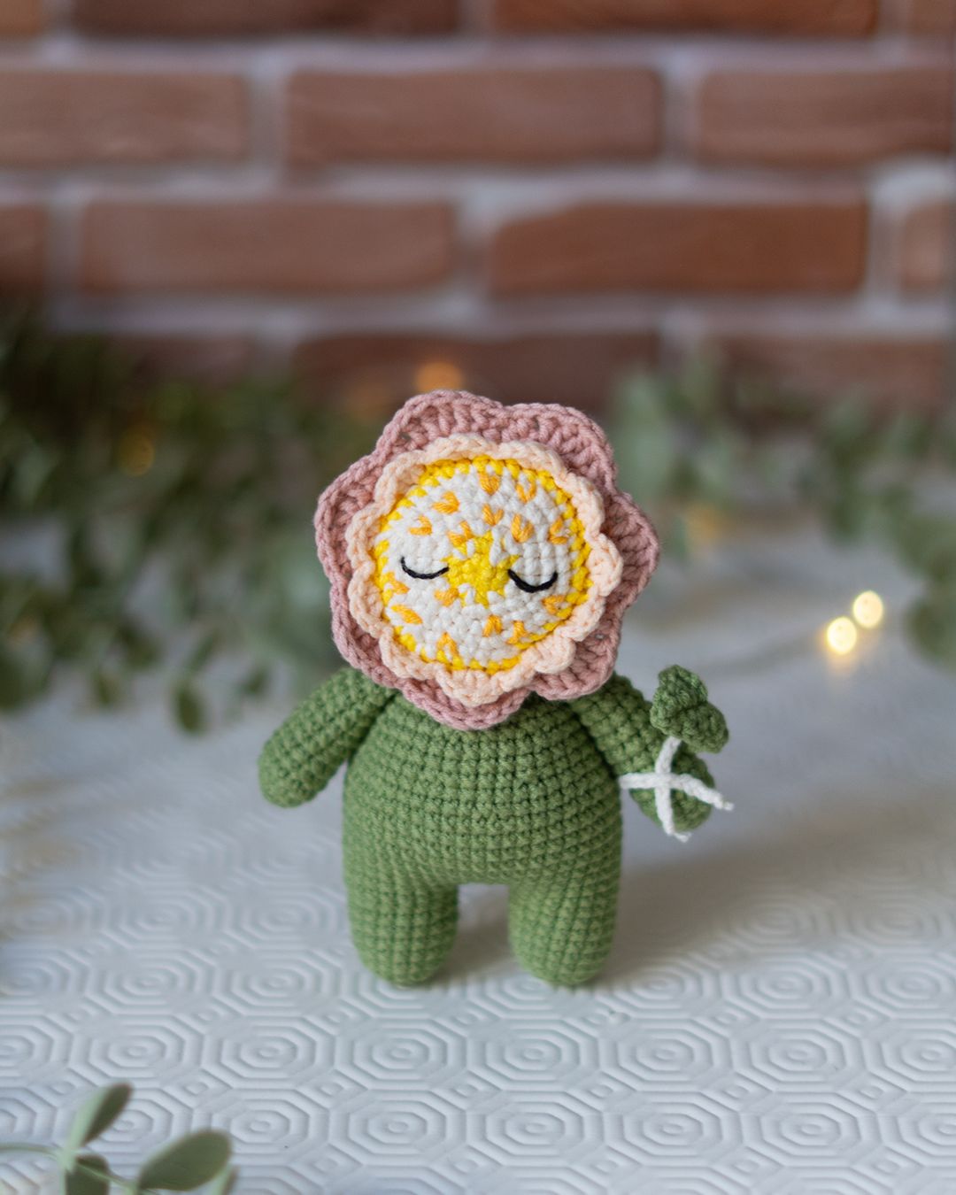 Flower Doll - Sleeping Flower crochet pattern - Amigrumi Doll PDF