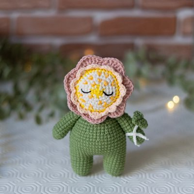 Flower Doll - Sleeping Flower crochet pattern - Amigrumi Doll PDF
