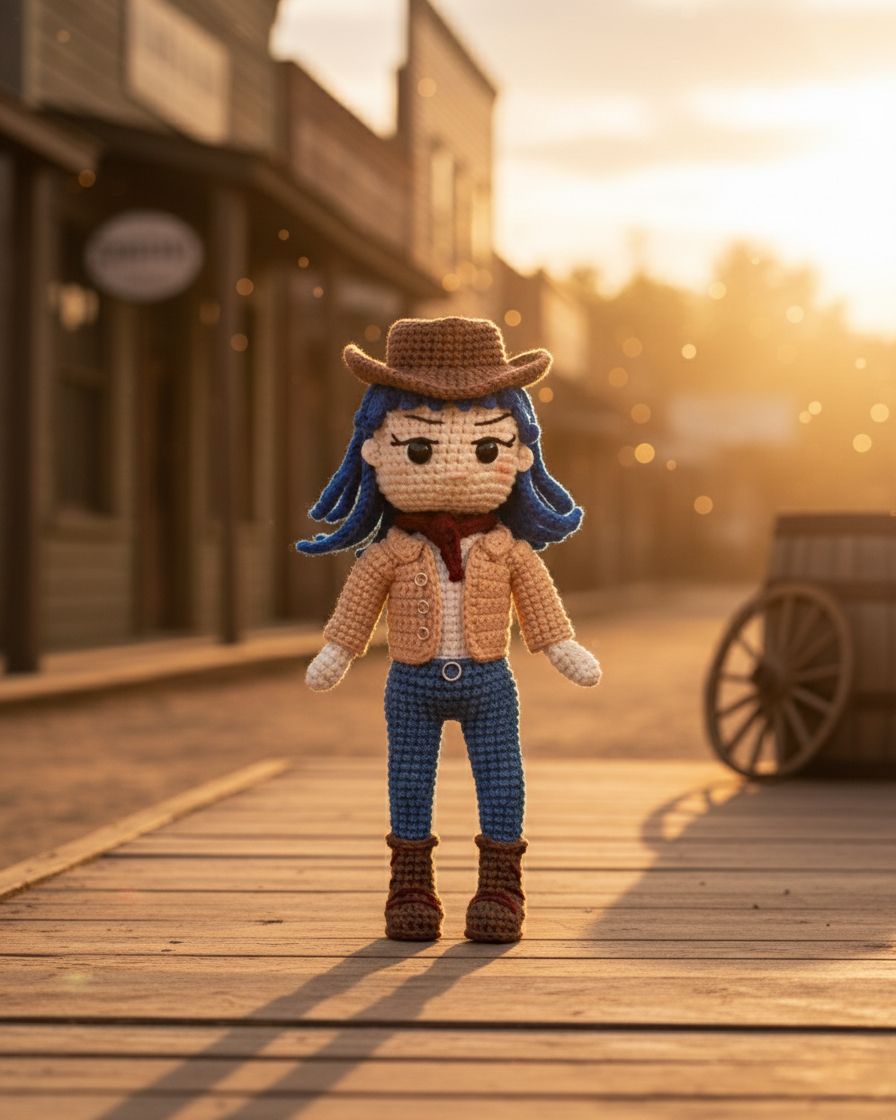 Cowgirl - Western crochet pattern - Amigrumi Doll PDF