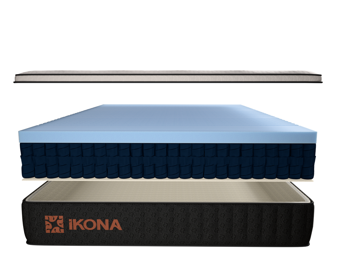 Ikona Térrava 11 Medium-Firm mattress front view of layers