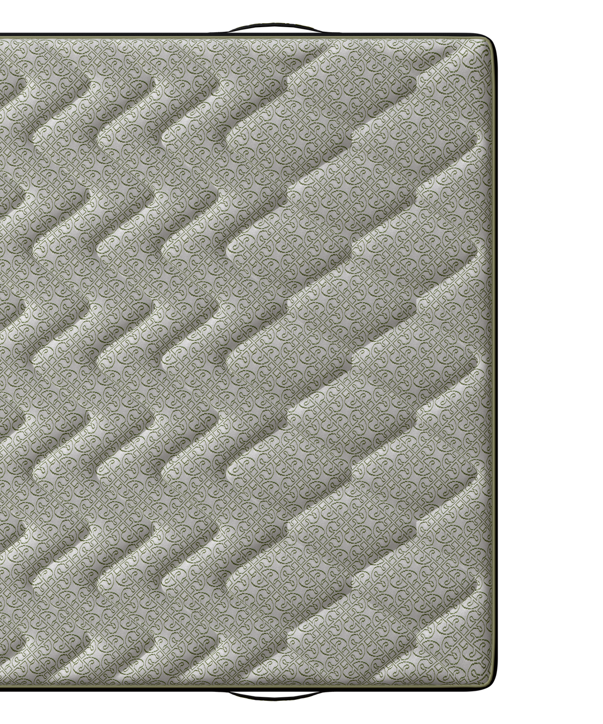 Ikona Borealis 12 Medium mattress close up view of mattress bottom from below