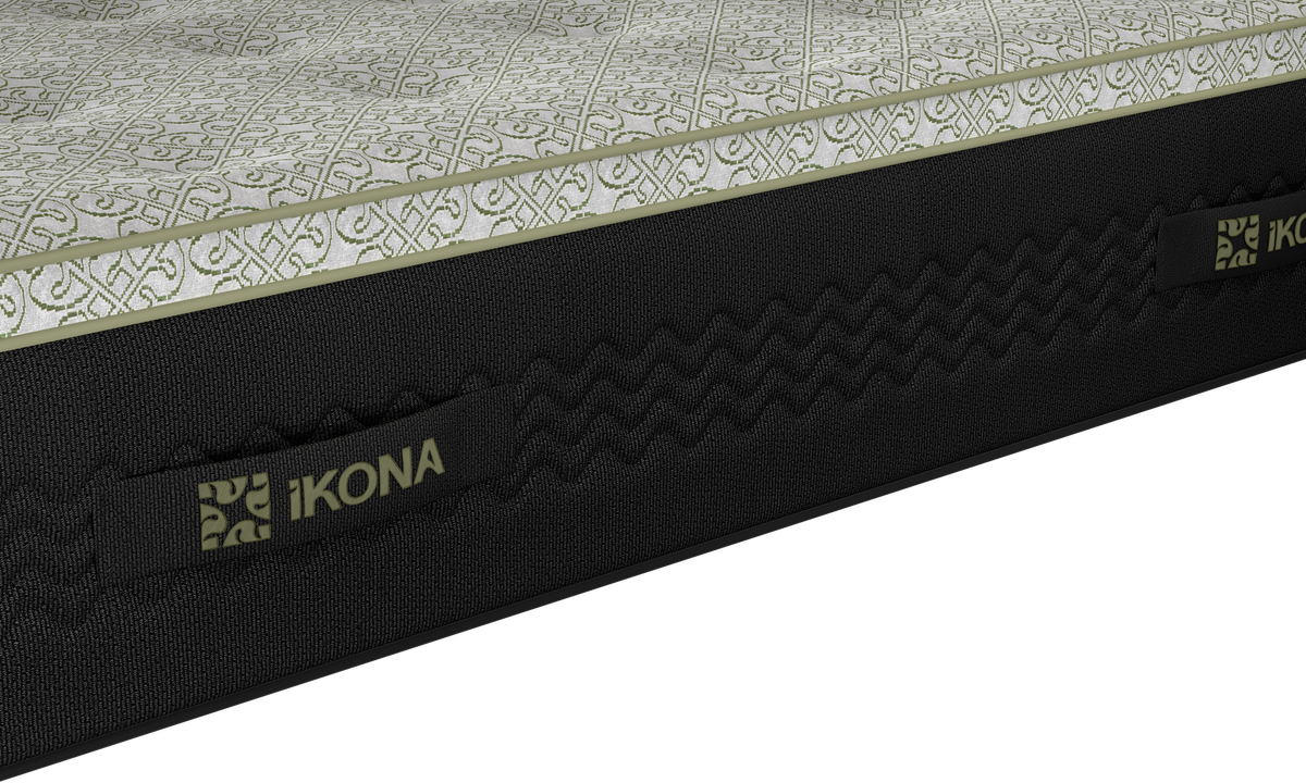 Ikona Borealis 14 Plush mattress close up view of handles