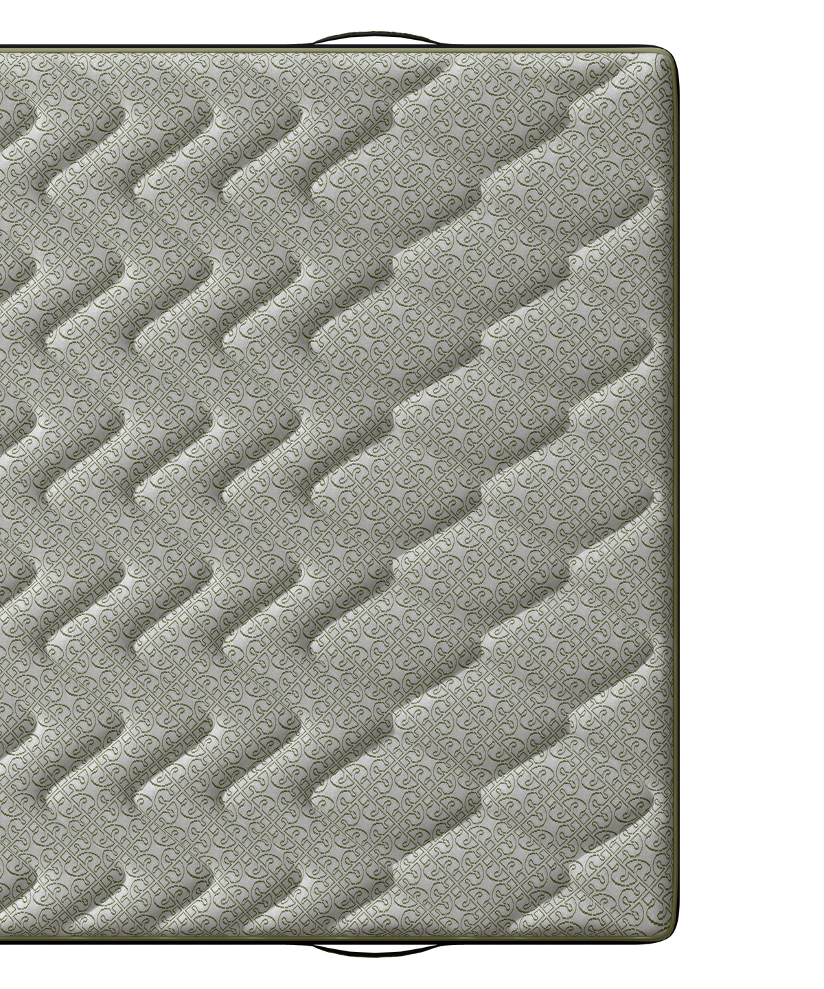 Ikona Borealis 11 Firm mattress close up view of mattress bottom from below