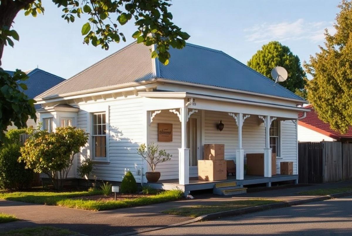 Weatherboard rental house in a New Zealand suburb