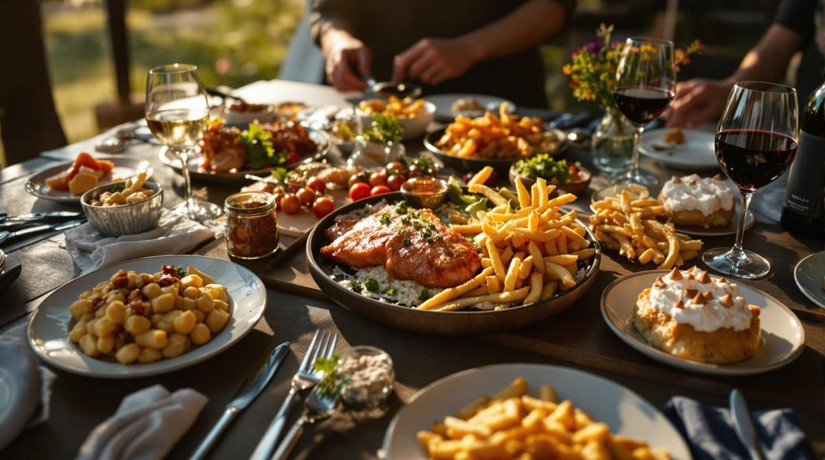 Traditional New Zealand dishes served at a local restaurant
