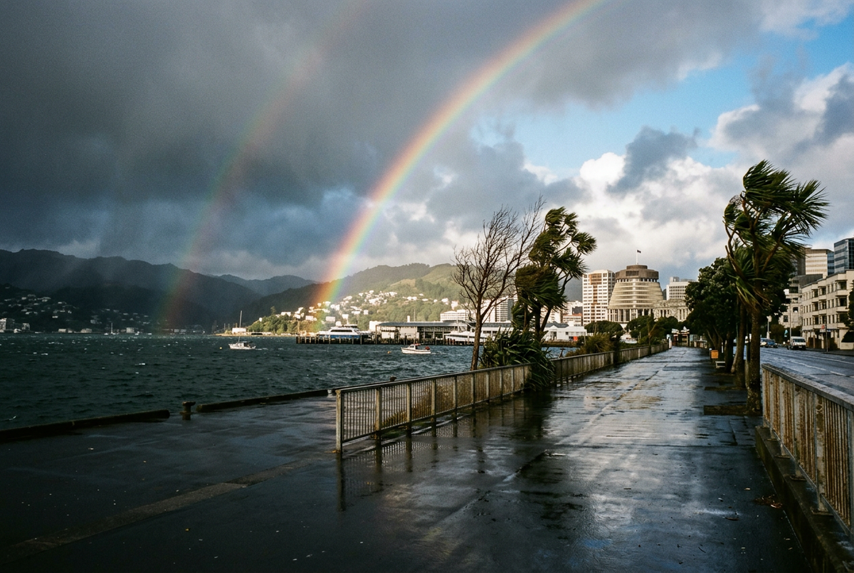 ウェリントンの虹と嵐 / Rainbow and storm over Wellington