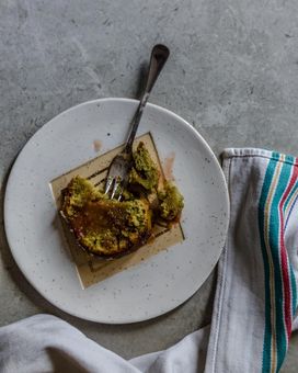 Plate with a slice of cake and a fork
