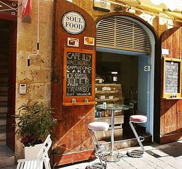 A restaurant shot in Malta with outdoor tables