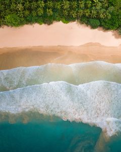 Drone view of a beach in Palawan Philippines