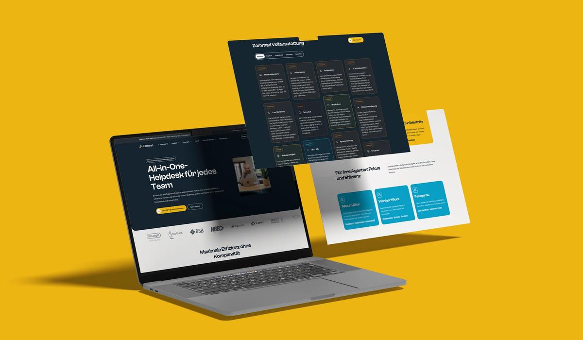 Zammad Website im Überblick