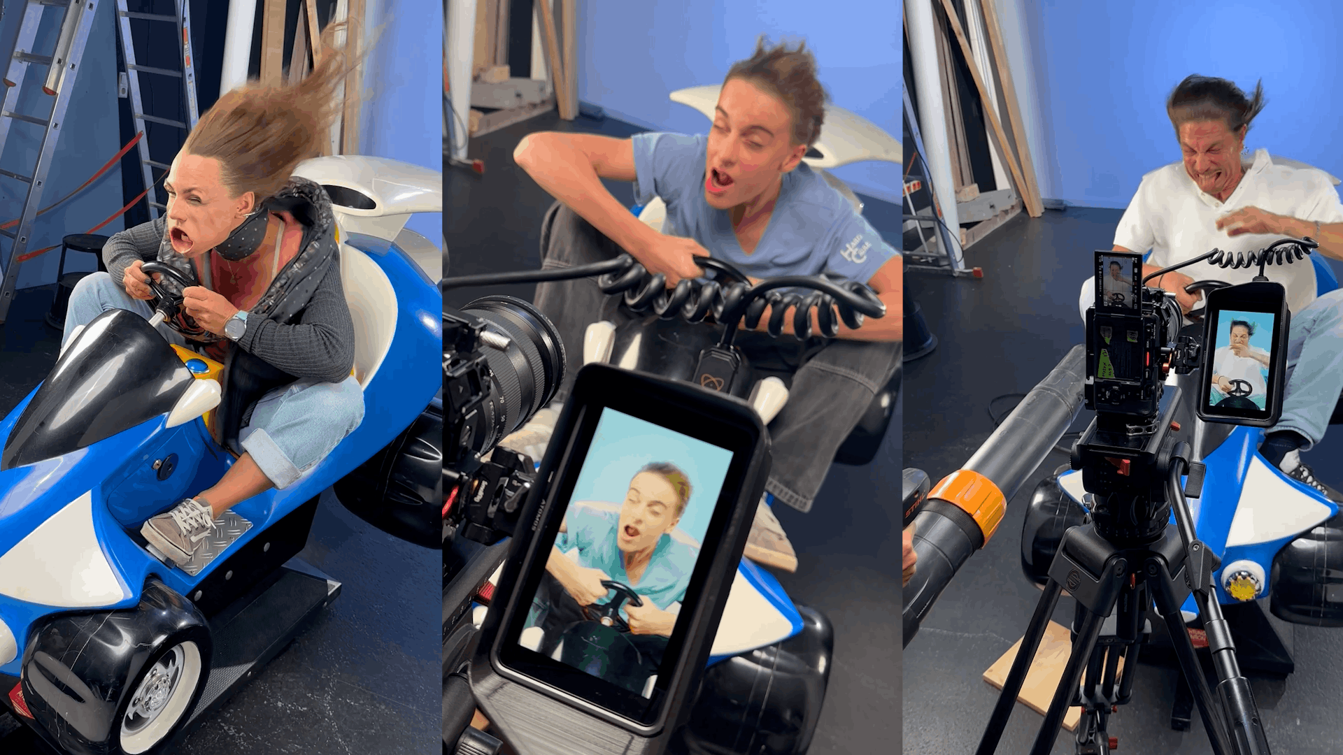 Making of der Motive für die Ufdroht Kampagne „Vollgasfaser“