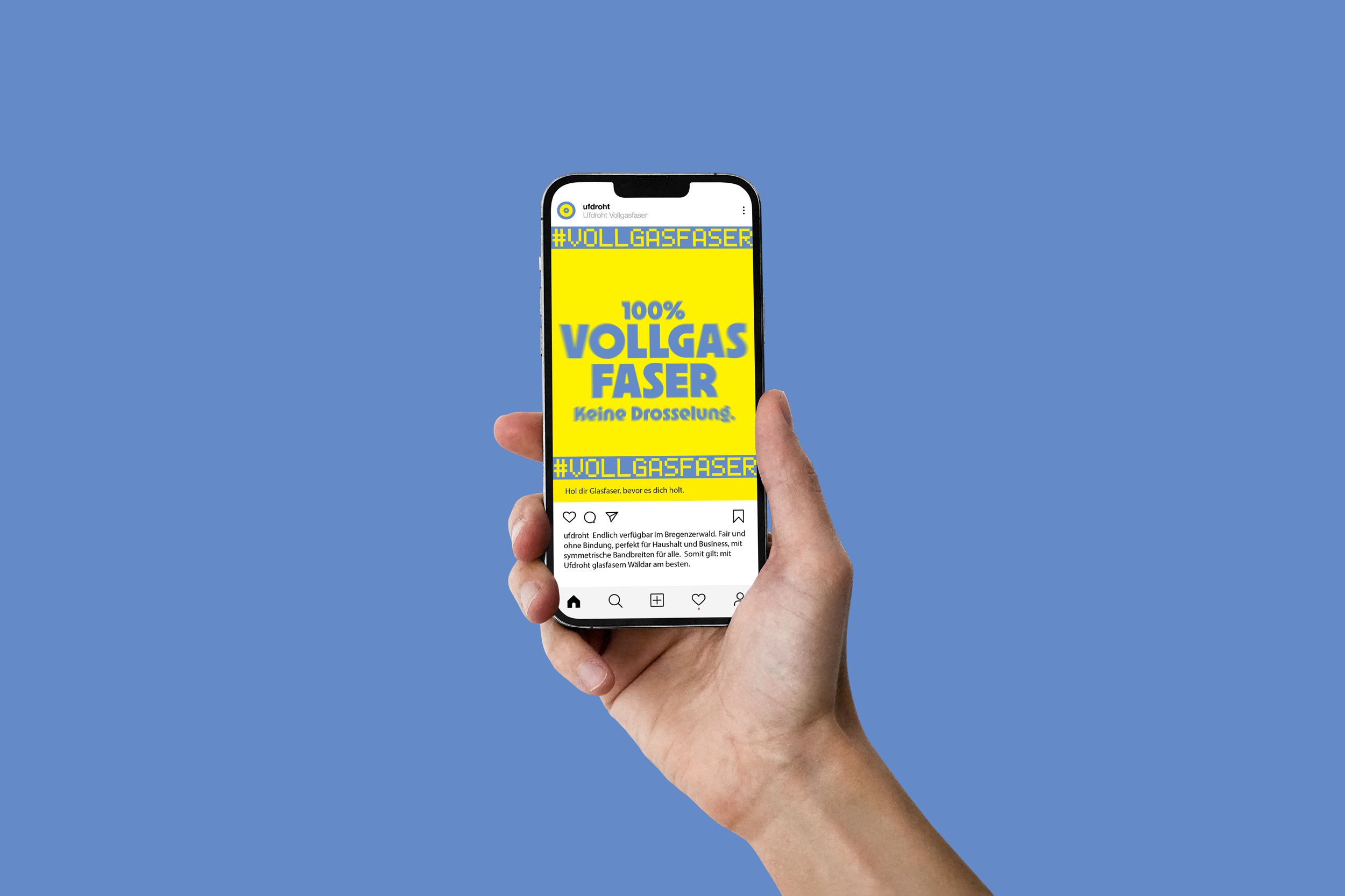 Social Media Kampagne für Ufdroht #vollgasfaser