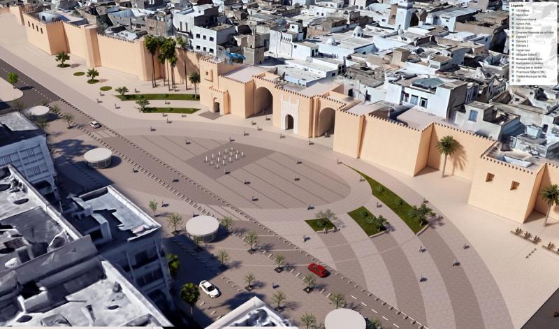 Entrée en portfolio — Mise en lumière pérenne de la place Beb Diwan, Sfax