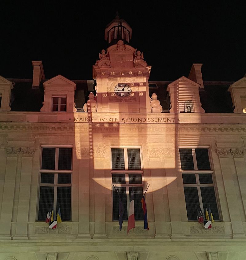 Premier essai de mise en lumière — Mairie du 13e arrondissement