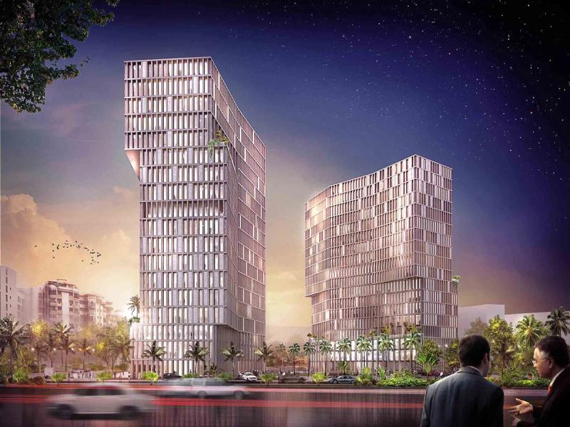 Entrée en portfolio — Mondeal Heights, tours corporatives, Ahmedabad, Inde