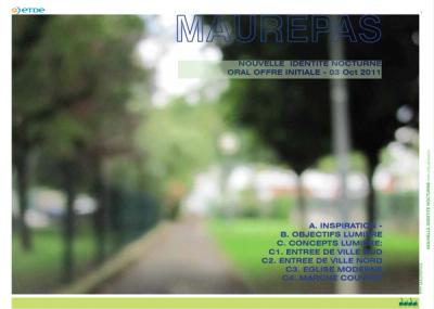 Entrée en portfolio — Schéma Directeur d’Aménagement Lumière (SDAL), Maurepas, France