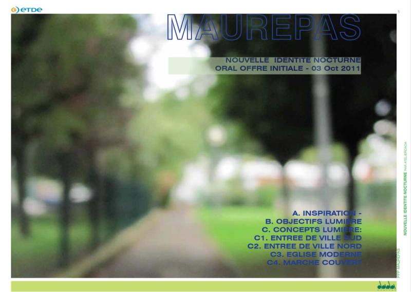 Entrée en portfolio — Schéma Directeur d’Aménagement Lumière (SDAL), Maurepas, France