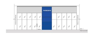 Entrée en portfolio — Volvo Showroom, espace commercial, Inde