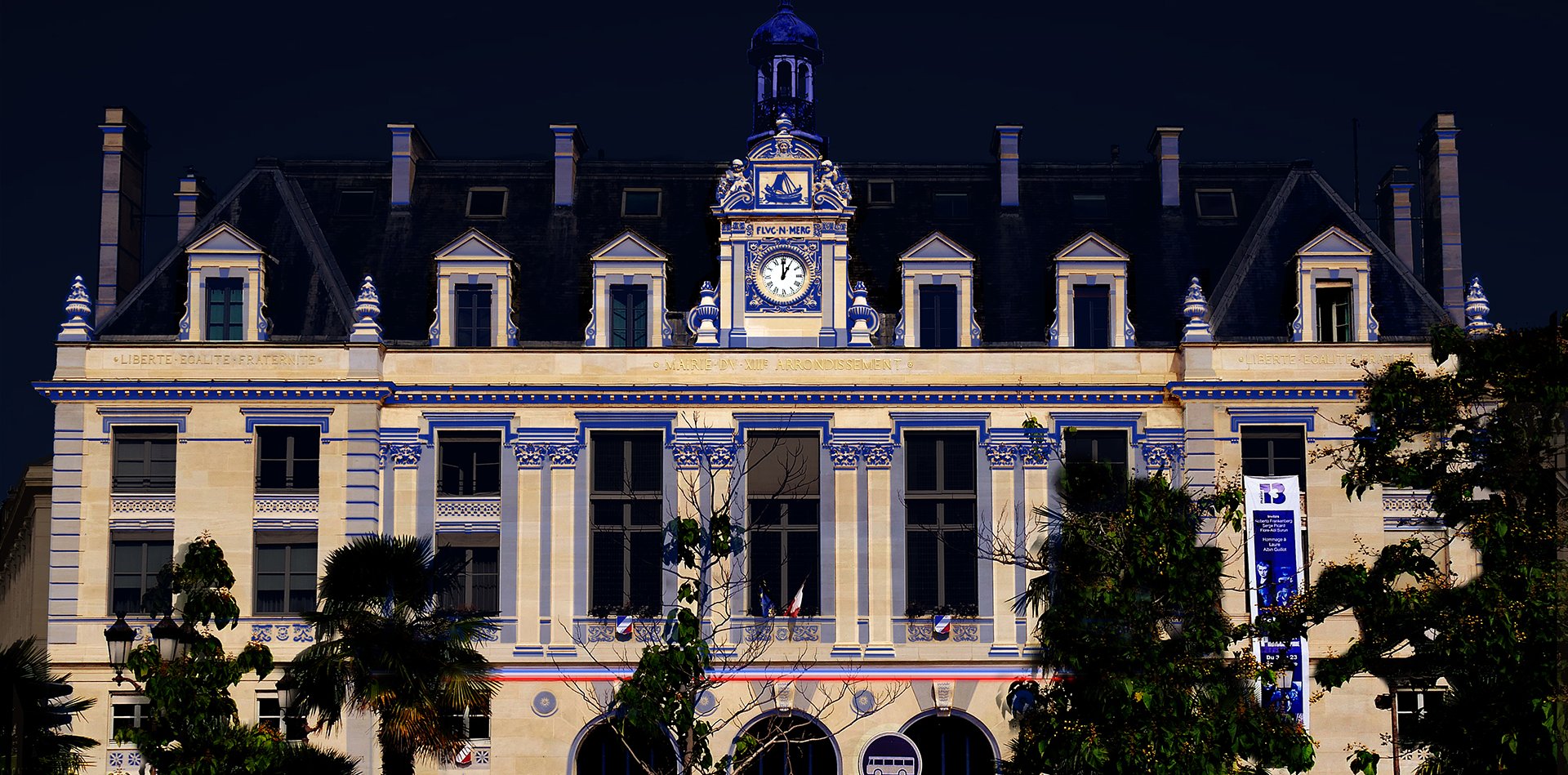 Illuminating the Nighttime Identity of the Arrondissement City Halls in Paris, France